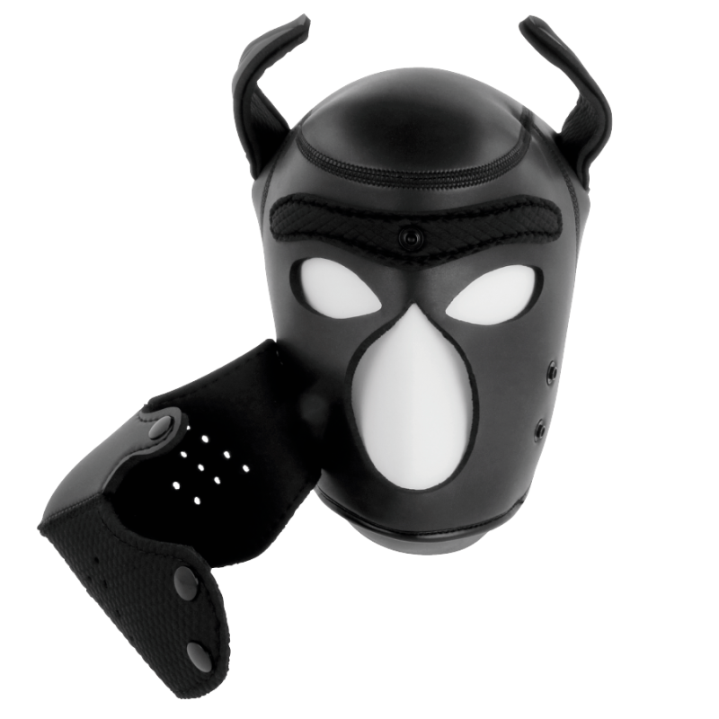 Darkness - Maschera Per Cani In Neoprene Con Muserola Rimovibile M - DARKNESS BONDAGE - Maschere e Cappucci | erosidea.com