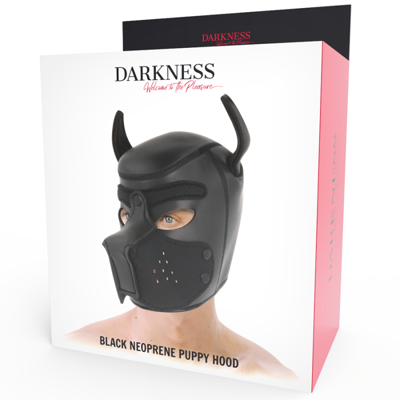 Darkness - Maschera Per Cani In Neoprene Con Muserola Rimovibile M - DARKNESS BONDAGE - Maschere e Cappucci | erosidea.com