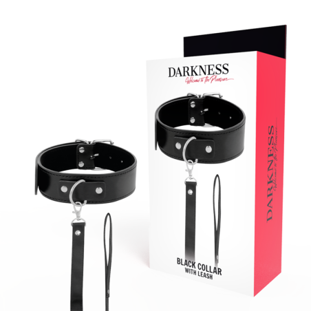 Darkness - Collana Postura Con Catena In Pelle - DARKNESS BONDAGE - Collari e Guinzagli | erosidea.com