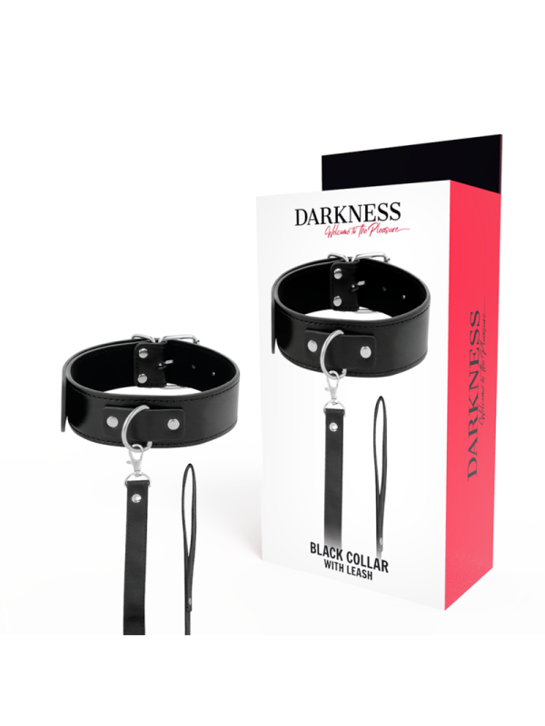Darkness - Collana Postura Con Catena In Pelle - DARKNESS BONDAGE - Collari e Guinzagli | erosidea.com