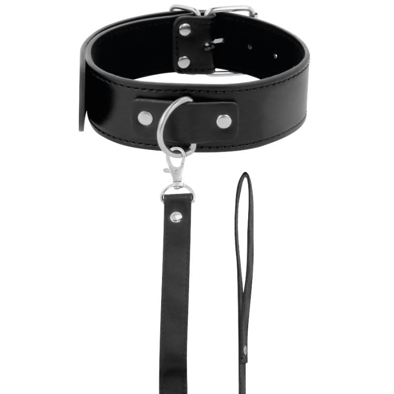 Darkness - Collana Postura Con Catena In Pelle - DARKNESS BONDAGE - Collari e Guinzagli | erosidea.com