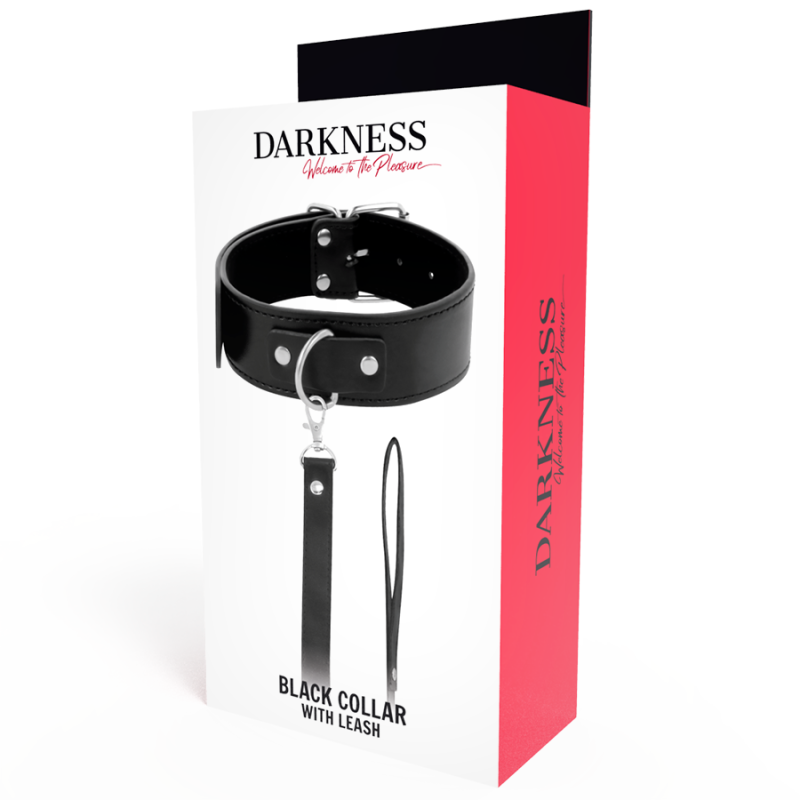 Darkness - Collana Postura Con Catena In Pelle - DARKNESS BONDAGE - Collari e Guinzagli | erosidea.com