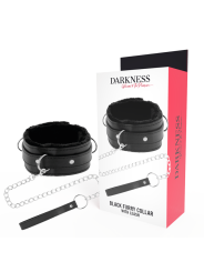 Darkness - Collana Per Postura Confortevole Con Catena In Pelle - DARKNESS BONDAGE - Collari e Guinzagli | erosidea.com