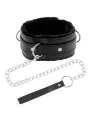 Darkness - Collana Per Postura Confortevole Con Catena In Pelle - DARKNESS BONDAGE - Collari e Guinzagli | erosidea.com