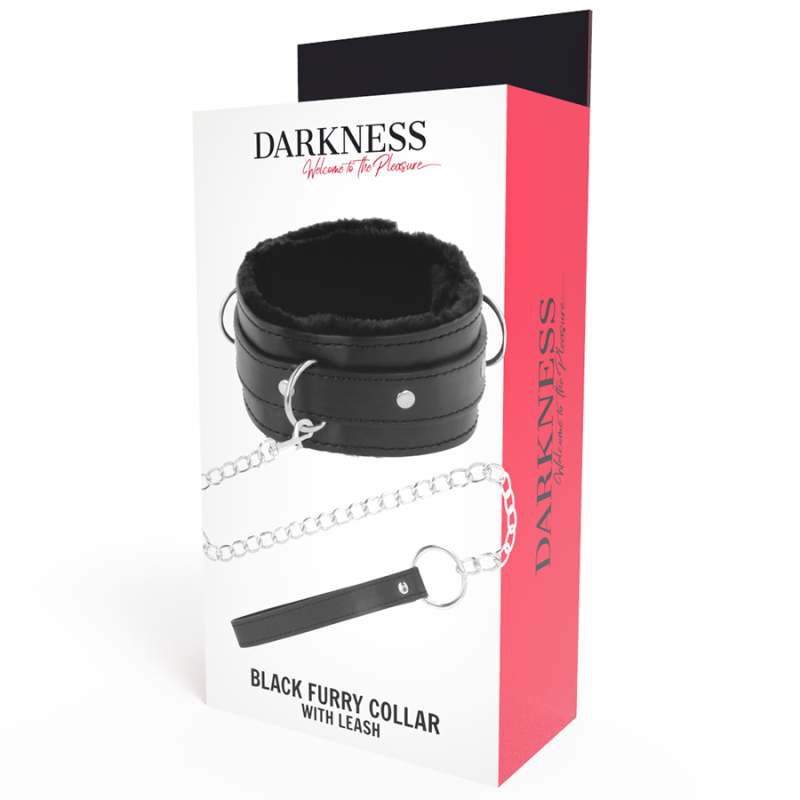 Darkness - Collana Per Postura Confortevole Con Catena In Pelle - DARKNESS BONDAGE - Collari e Guinzagli | erosidea.com