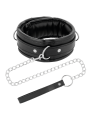 Darkness - Collana In Morbida Pelle Con Catena - DARKNESS BONDAGE - Collari e Guinzagli | erosidea.com