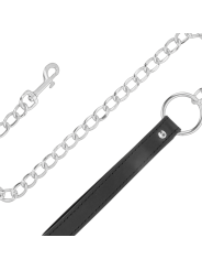 Darkness - Collana In Morbida Pelle Con Catena - DARKNESS BONDAGE - Collari e Guinzagli | erosidea.com
