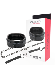 Darkness - Collana Nera Con Guinzaglio - DARKNESS BONDAGE - Collari e Guinzagli | erosidea.com