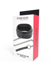 Darkness - Collana Nera Con Guinzaglio - DARKNESS BONDAGE - Collari e Guinzagli | erosidea.com