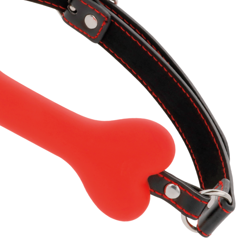 Darkness - Bavaglino In Silicone Red Bone - DARKNESS BONDAGE - Ball Gag e Bavagli | erosidea.com