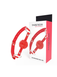 Darkness - Bavaglino Traspirante Rosso - DARKNESS BONDAGE - Ball Gag e Bavagli | erosidea.com