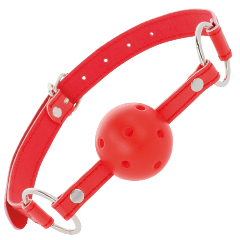Darkness - Bavaglino Traspirante Rosso - DARKNESS BONDAGE - Ball Gag e Bavagli | erosidea.com