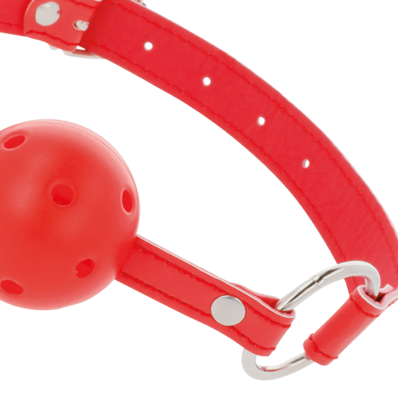 Darkness - Bavaglino Traspirante Rosso - DARKNESS BONDAGE - Ball Gag e Bavagli | erosidea.com