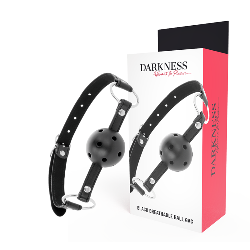 Darkness - Bavaglino Traspirante Nero - DARKNESS BONDAGE - Ball Gag e Bavagli | erosidea.com