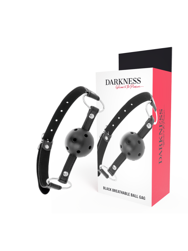 Darkness - Bavaglino Traspirante Nero - DARKNESS BONDAGE - Ball Gag e Bavagli | erosidea.com