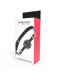 Darkness - Bavaglino Traspirante Nero - DARKNESS BONDAGE - Ball Gag e Bavagli | erosidea.com