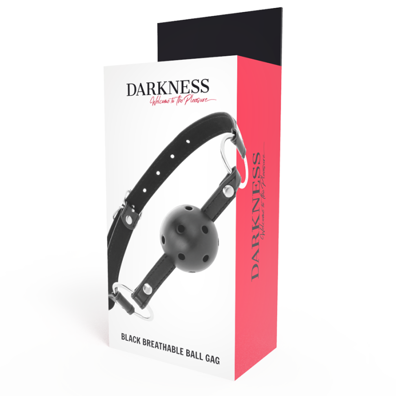 Darkness - Bavaglino Traspirante Nero - DARKNESS BONDAGE - Ball Gag e Bavagli | erosidea.com