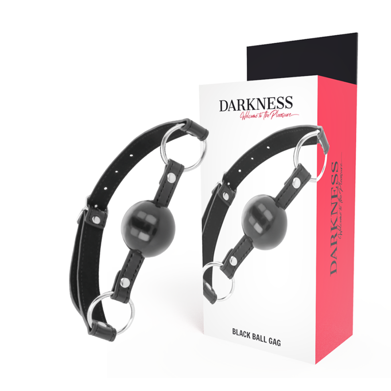 Darkness - Ball Gag Nera - DARKNESS BONDAGE - Ball Gag e Bavagli | erosidea.com