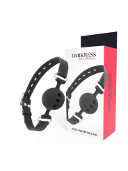 Darkness - Bavaglino In Silicone Traspirante Nero - DARKNESS BONDAGE - Ball Gag e Bavagli | erosidea.com