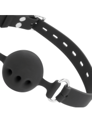 Darkness - Bavaglino In Silicone Traspirante Nero - DARKNESS BONDAGE - Ball Gag e Bavagli | erosidea.com
