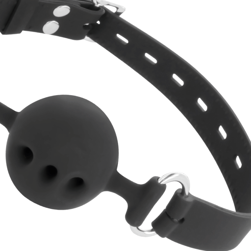 Darkness - Bavaglino In Silicone Traspirante Nero - DARKNESS BONDAGE - Ball Gag e Bavagli | erosidea.com