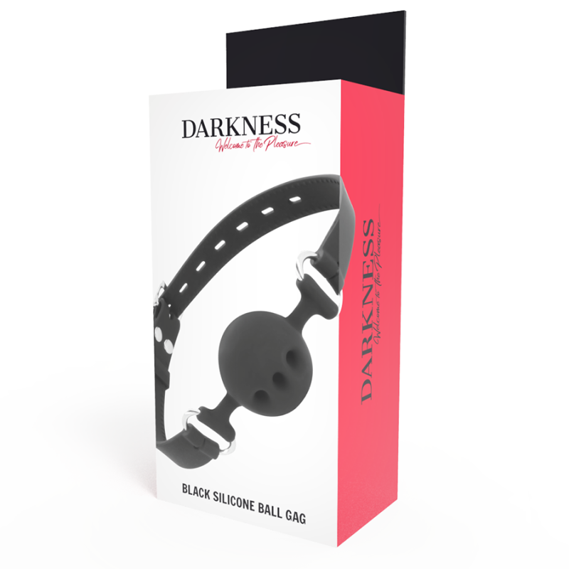 Darkness - Bavaglino In Silicone Traspirante Nero - DARKNESS BONDAGE - Ball Gag e Bavagli | erosidea.com
