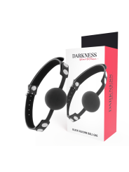 Darkness - Bavaglino In Silicone Nero - DARKNESS BONDAGE - Ball Gag e Bavagli | erosidea.com