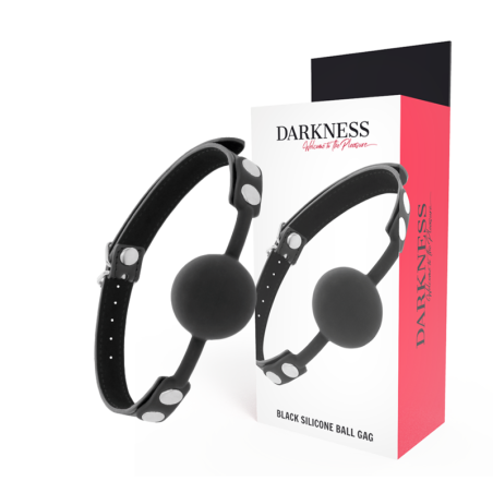 Darkness - Bavaglino In Silicone Nero - DARKNESS BONDAGE - Ball Gag e Bavagli | erosidea.com
