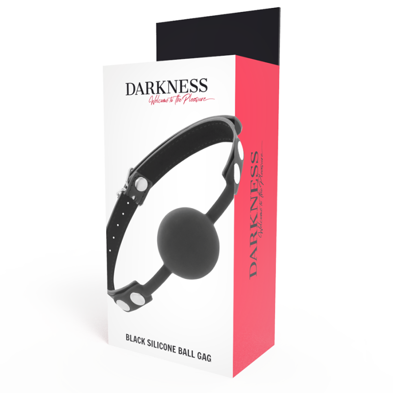 Darkness - Bavaglino In Silicone Nero - DARKNESS BONDAGE - Ball Gag e Bavagli | erosidea.com