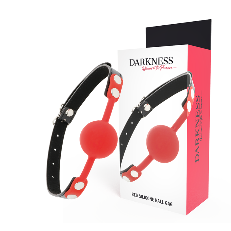 Darkness - Bavaglino In Silicone Rosso - DARKNESS BONDAGE - Ball Gag e Bavagli | erosidea.com