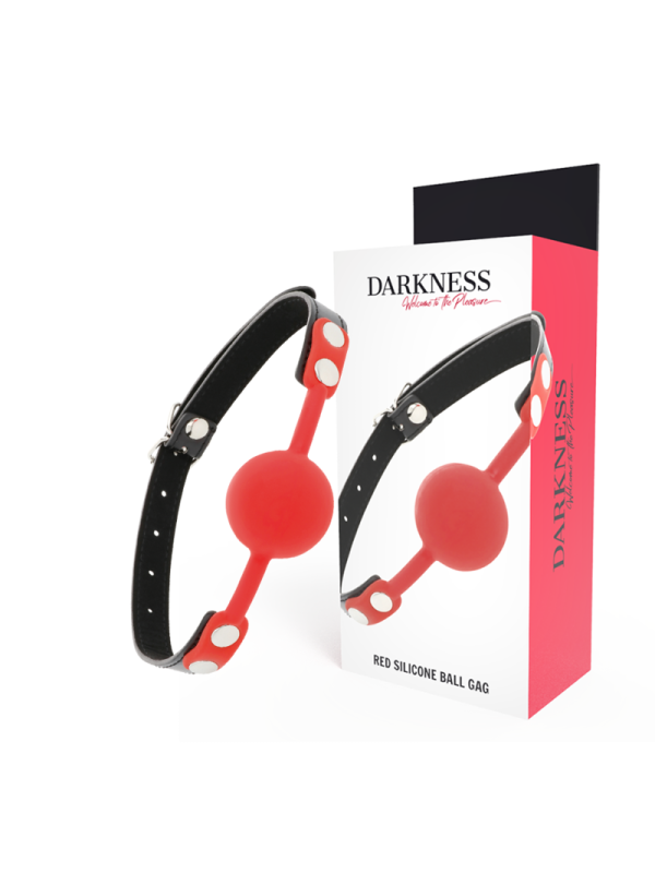 Darkness - Bavaglino In Silicone Rosso - DARKNESS BONDAGE - Ball Gag e Bavagli | erosidea.com
