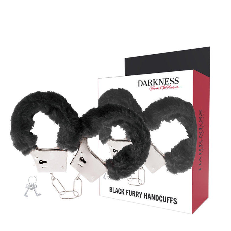 Darkness - Manette In Metallo Rivestite Nere - DARKNESS BONDAGE - Manette e Polsini | erosidea.com