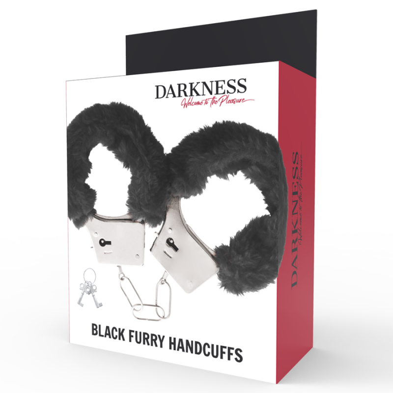 Darkness - Manette In Metallo Rivestite Nere - DARKNESS BONDAGE - Manette e Polsini | erosidea.com