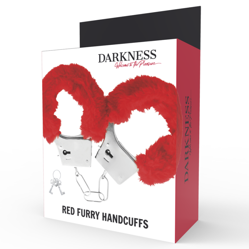 Darkness - Manette In Metallo Foderate Rosse - DARKNESS BONDAGE - Manette e Polsini | erosidea.com