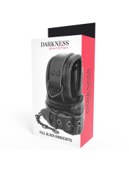 Darkness - Manette Regolabili In Pelle Nera - DARKNESS BONDAGE - Manette e Polsini | erosidea.com