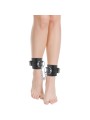 Darkness - Manette Alla Caviglia Regolabili In Pelle Nera - DARKNESS BONDAGE - Manette e Polsini | erosidea.com