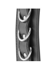Darkness - Manette Alla Caviglia Regolabili In Pelle Nera - DARKNESS BONDAGE - Manette e Polsini | erosidea.com