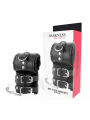 Darkness - Manette Nere Regolabili In Pelle Con Fodera - DARKNESS BONDAGE - Manette e Polsini | erosidea.com