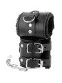 Darkness - Manette Nere Regolabili In Pelle Con Fodera - DARKNESS BONDAGE - Manette e Polsini | erosidea.com