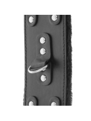 Darkness - Manette Nere Regolabili In Pelle Con Fodera - DARKNESS BONDAGE - Manette e Polsini | erosidea.com