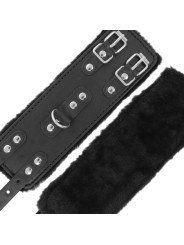 Darkness - Manette Nere Regolabili In Pelle Con Fodera - DARKNESS BONDAGE - Manette e Polsini | erosidea.com