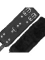 Darkness - Manette Nere Regolabili In Pelle Con Fodera - DARKNESS BONDAGE - Manette e Polsini | erosidea.com