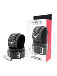Darkness - Manette Nere Regolabili Con Doppio Nastro Di Rinforzo - DARKNESS BONDAGE - Manette e Polsini | erosidea.com