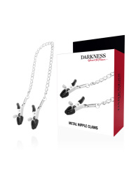 Darkness - Morsetti Per Capezzetti Regolabili In Metallo - DARKNESS SENSATIONS - Pinzette Capezzoli | erosidea.com