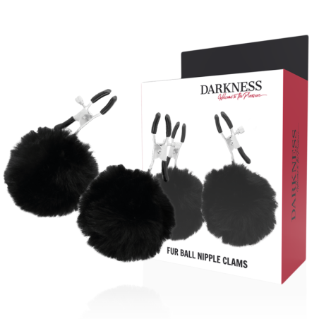 Darkness - Morsetti Per Capezzoli Con Pom Pom 1 - DARKNESS SENSATIONS - Pinzette Capezzoli | erosidea.com