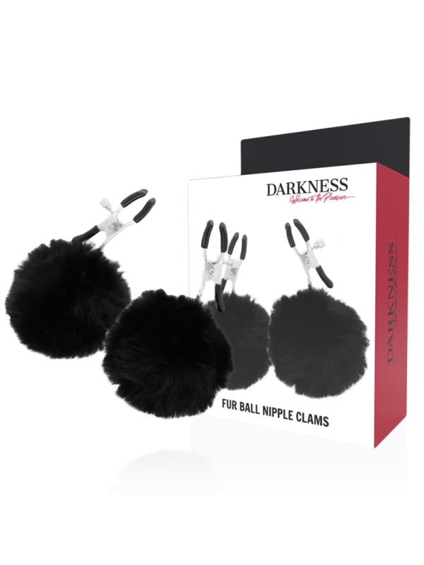 Darkness - Morsetti Per Capezzoli Con Pom Pom 1 - DARKNESS SENSATIONS - Pinzette Capezzoli | erosidea.com