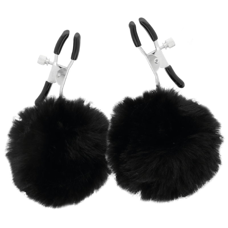 Darkness - Morsetti Per Capezzoli Con Pom Pom 1 - DARKNESS SENSATIONS - Pinzette Capezzoli | erosidea.com
