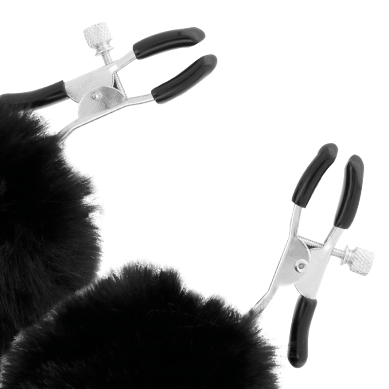 Darkness - Morsetti Per Capezzoli Con Pom Pom 1 - DARKNESS SENSATIONS - Pinzette Capezzoli | erosidea.com