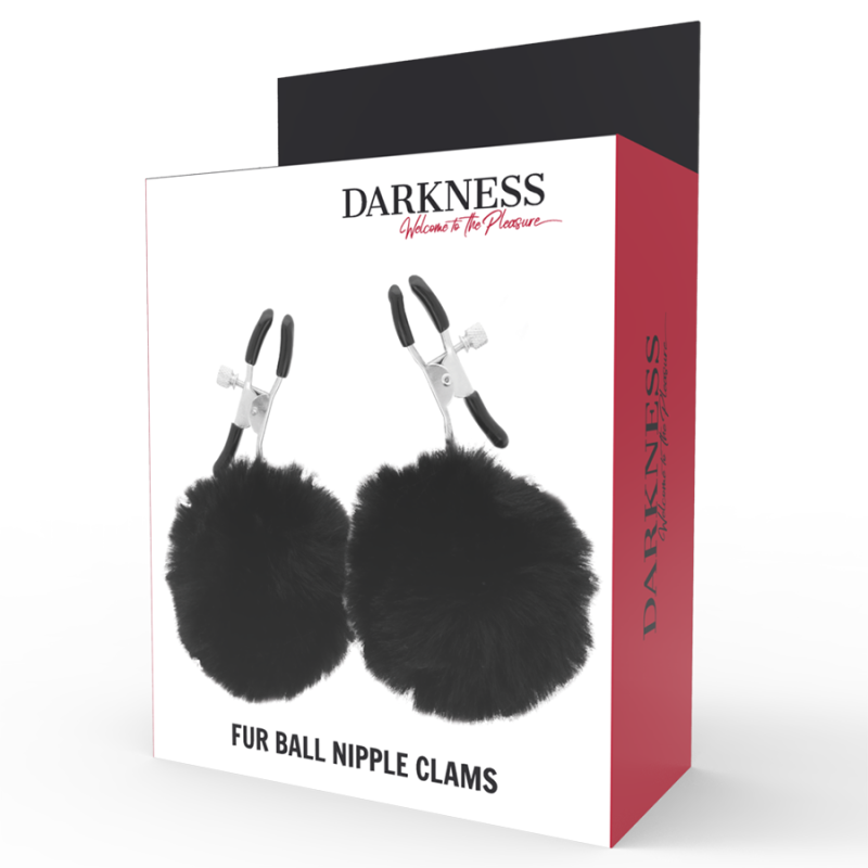 Darkness - Morsetti Per Capezzoli Con Pom Pom 1 - DARKNESS SENSATIONS - Pinzette Capezzoli | erosidea.com