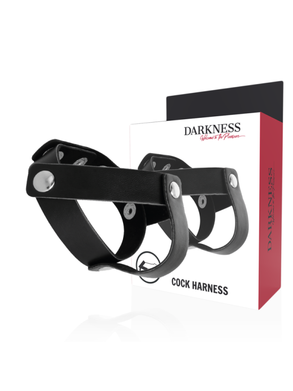 Darkness - Anello In Pelle Per Pene E Testicoli - DARKNESS SENSATIONS - Anelli Fallici | erosidea.com